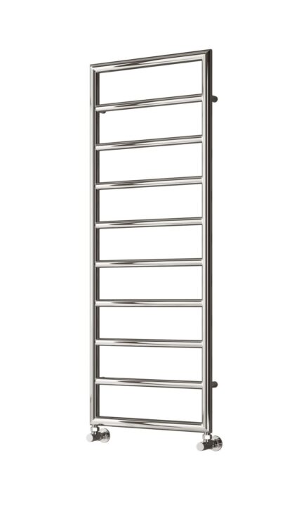Reina Nardo Steel Modern Vertical Bathroom Towel Rail and Radiator - Chrome - Image 2