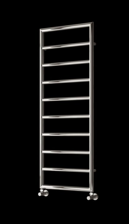 Reina Nardo Steel Modern Vertical Bathroom Towel Rail and Radiator - Chrome - Image 3