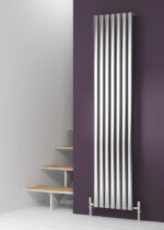 Reina Nerox Designer Stainless Steel Single Vertical Radiator - Brushed