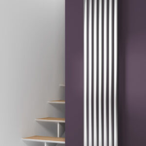 Reina Nerox Designer Stainless Steel Single Vertical Radiator - Brushed