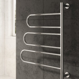 Reina Orne 760 x 580mm Stainless Steel Electric Contemporary Bathroom Towel Heater - Polished