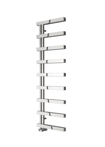 Reina Piazza Stainless Steel Modern Vertical Bathroom Towel Rail and Radiator - Polished - Image 2