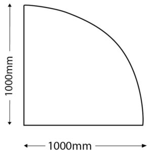 Quadrant Polished Granite Hearth - 1000mm x 1000mm