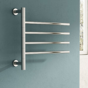 Reina Rance 457 x 500mm Aluminium Electric Contemporary Bathroom Towel Heater - Polished