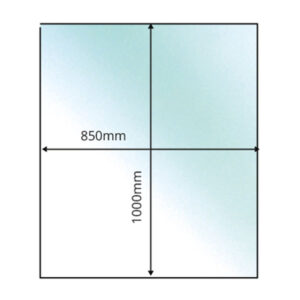 Rectangular Glass Hearth - 12mm x 850mm x 1000mm