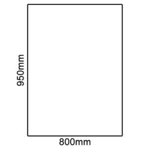 Rectangular Glass Hearth 950mm x 800mm
