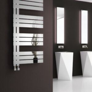 Reina Ricadi Stainless Steel Vertical Bathroom Panelled Towel Rail and Radiator - Polished
