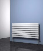 Reina Rione Single Designer Steel Horizontal Panelled Radiator - White
