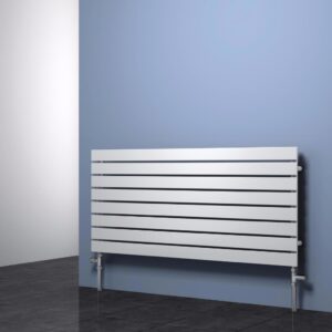 Reina Rione Single Designer Steel Horizontal Panelled Radiator - White