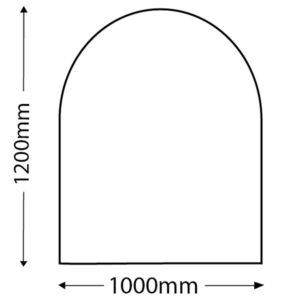 Large D Shape Semi-Circle Honed Granite Hearth 1000mm x 1200mm