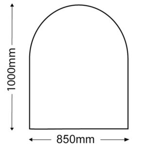 Medium D Shape Semi-Circle Honed Granite Hearth 850mm x 1000mm