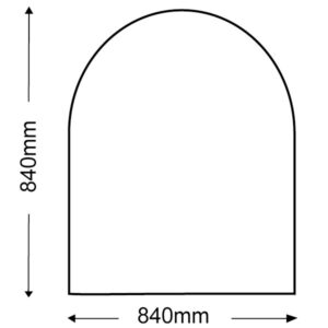 Small Semi-Circle Honed Granite Hearth - 840mm x 840mm