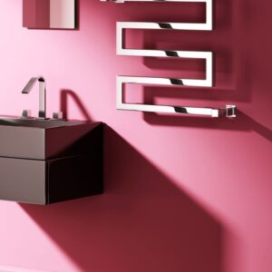 Reina Serpe Steel Small Contemporary Bathroom Towel Rail and Radiator - Chrome