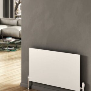 Reina Slimline Horizontal Designer Steel Modern Flat Radiator - White