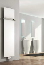 Reina Slimline Vertical Steel Contemporary Bathroom Flat Radiator - White