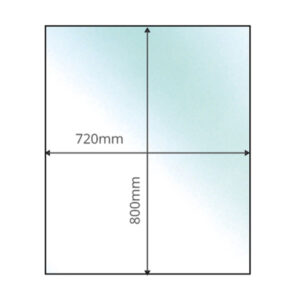 Rectangular Small Glass Hearth - 12mm x 800mm x 720mm