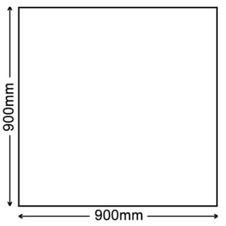 Square Glass Hearth 900mm x 900mm