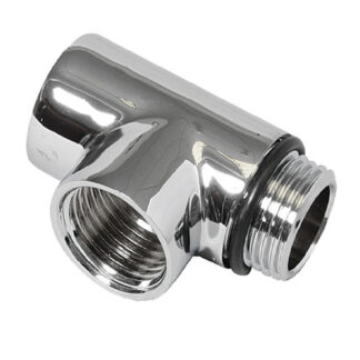 Reina T-Piece For Dual Fuel - Chrome