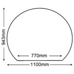 Truncated Glass Hearth 1100mm x 943mm