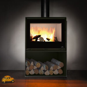 Opus Octave 70 Wood Burning Stove With Log Store